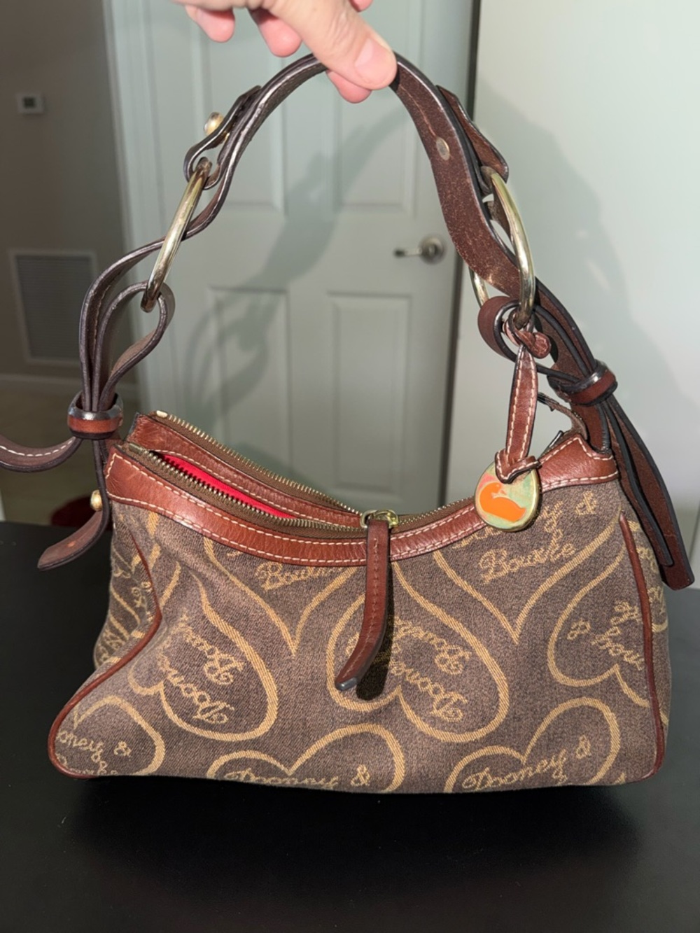 Dooney & Bourke Brown Signature Canvas Shoulder Bag